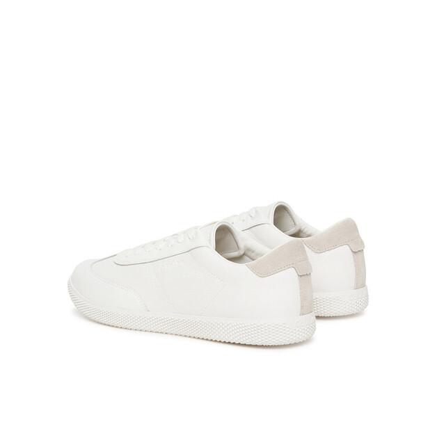Men's Calvin Klein Low Top Lace Up Tmbl Lth Hm0hm01803 White Sneakers