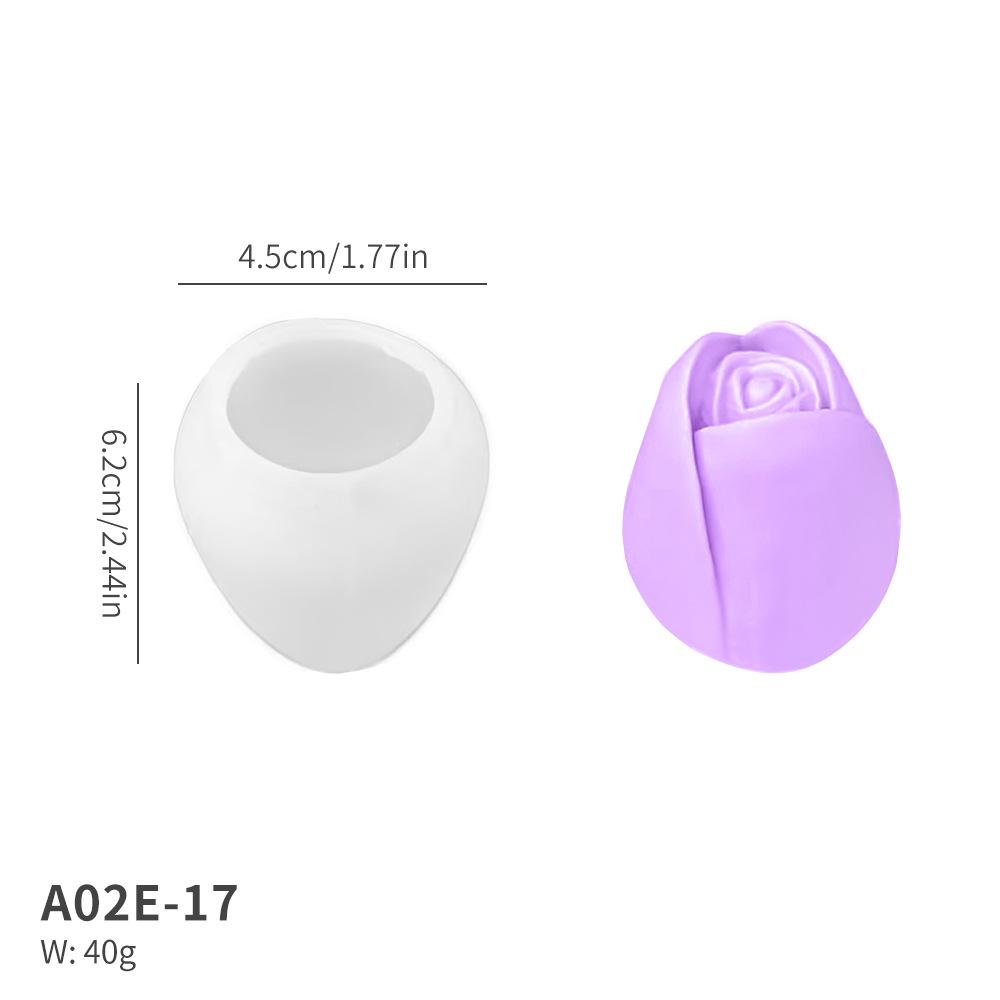 Силиконовая форма для свечи и мыла с ароматом лепестков розы 3D