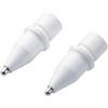 Elecom Apple Pencil Replacement Nib 1st Generation 2nd Generation USB-C Compatible, Set of 2, Metal, Ultra Fine, Thickness 1mm, Parallax Improvement M