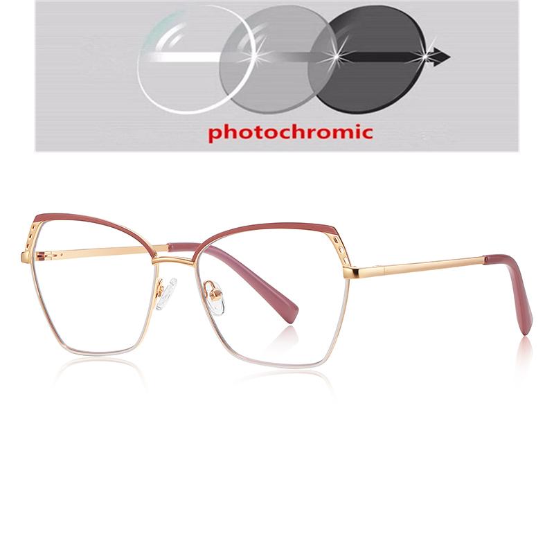 0 -0.5 -0.75 To -6.0 Metal Steampunk Hexagon Prescription Glasses Myopia Blue Light Blocking Student Dioptric Glasses Women