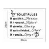 Toilet Rules Bathroom Removable Wall Sticker Vinyl Art Decals Diy Home Deco