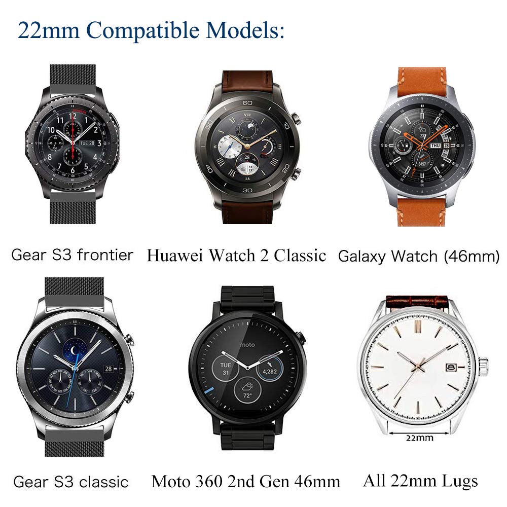 Ремешок 20/22 мм для Galaxy Watch 6 5 4 Classic 46 мм/42/Active Samsung Gear S3/спортивный ремешок из натуральной кожи Huawei Watch GT S 3 2 46