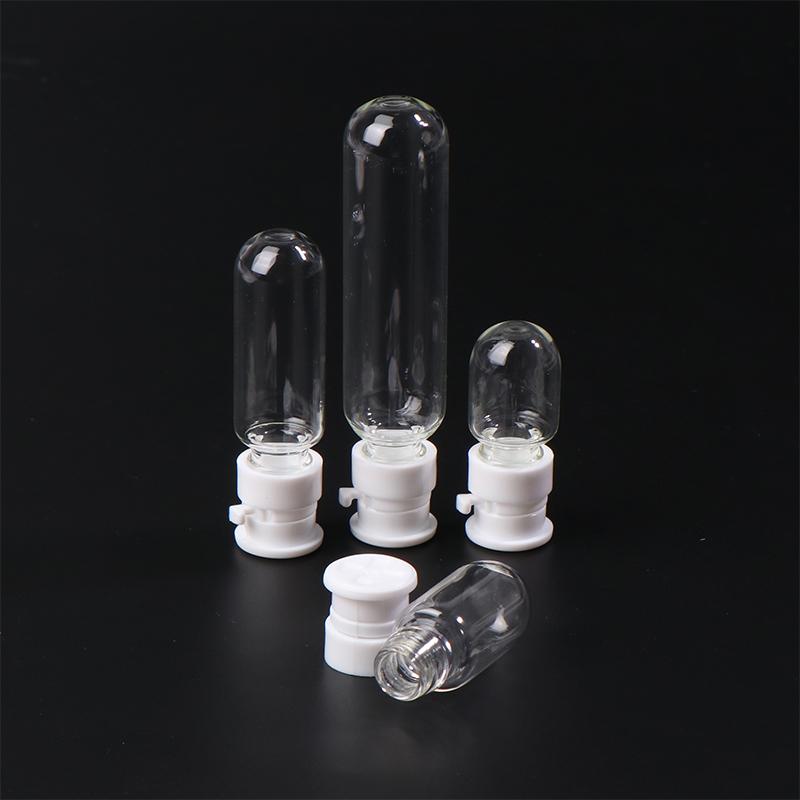 5Pcs 2/3/5/10Ml Mini Refillable Bottle Transparent With Cap Empty Sample Vial Powder Solid Storage Essential Oil Bottle