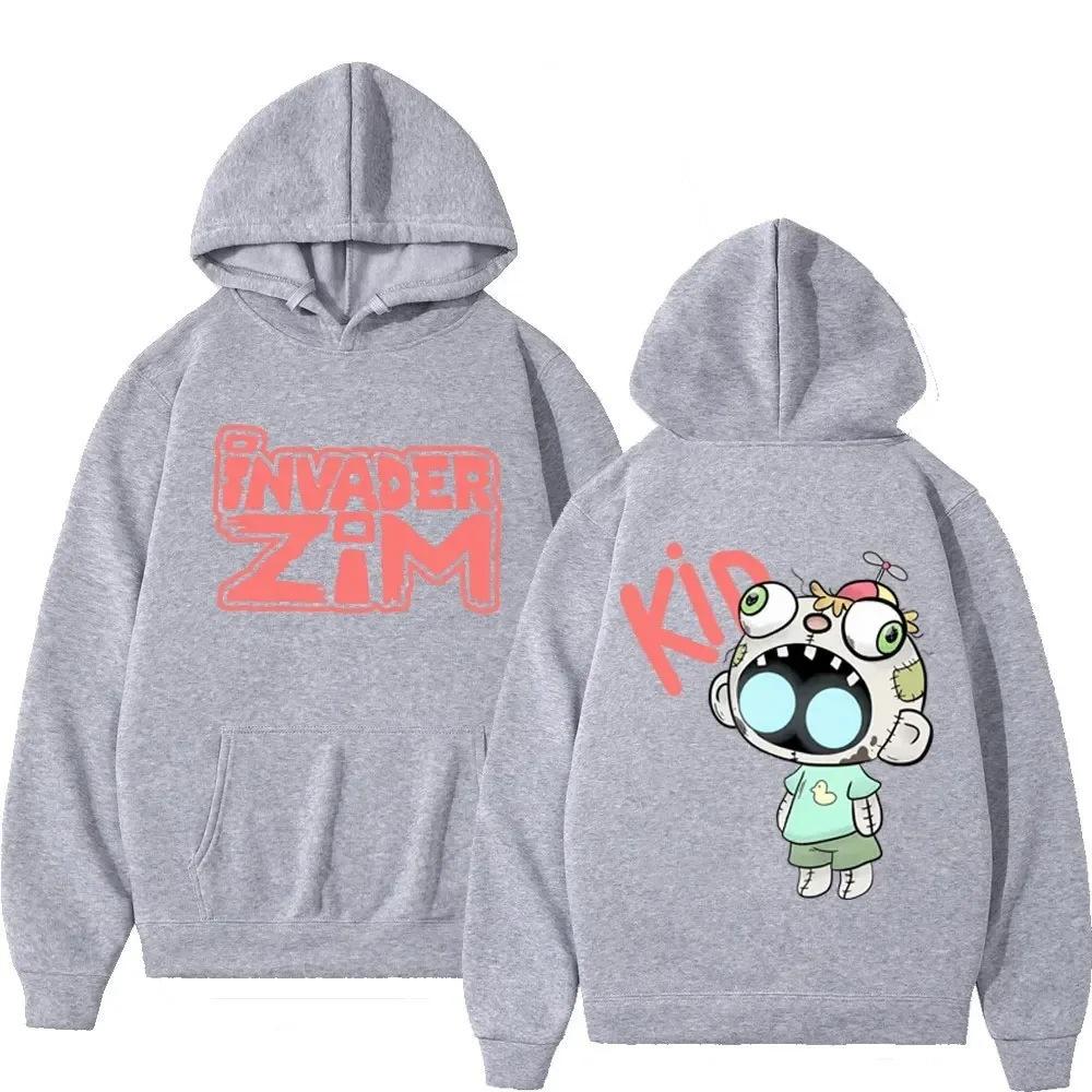 Animation Invader Zim Cartoon Graphic Hoodies Men Women Autumn Winter Fleece Streetwear Tops
