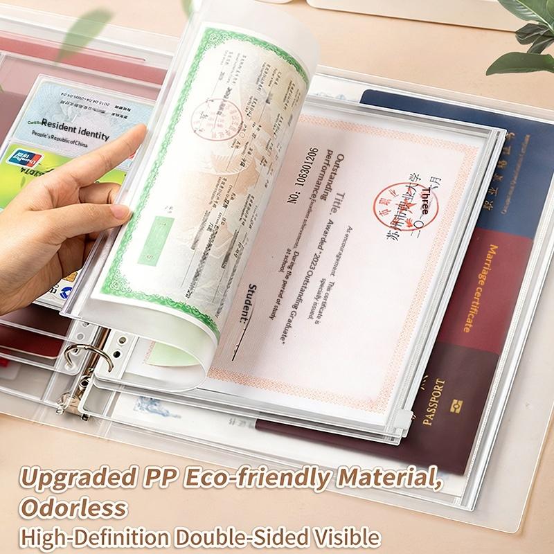 A4 Document Storage Bag Student Waterproof Zip File Bag Makeup Bag School Office Supplies Miscellaneous Storage Organizer