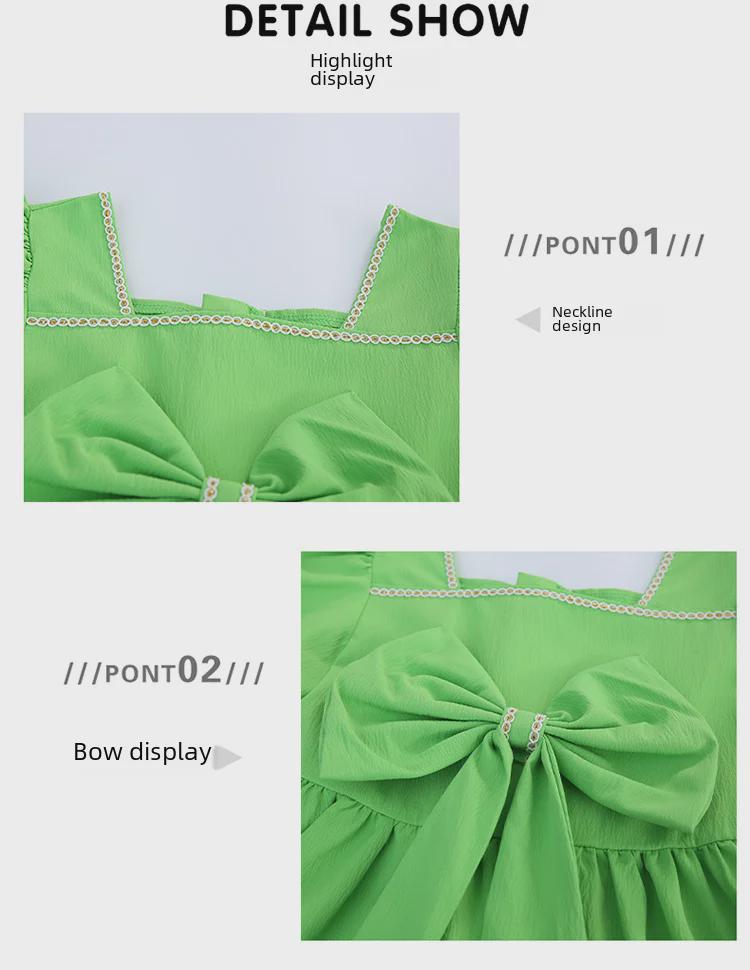 Летнее платье принцессы с рукавами-фонариками для девочек