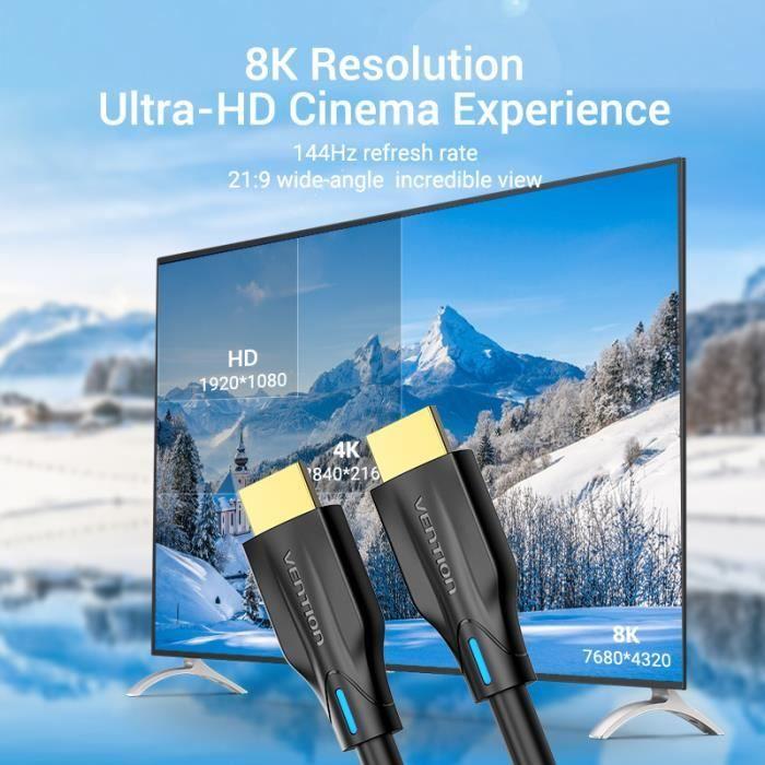 Câble HDMI 2.1 - VENTION - 3m - 48Gbps - Dolby Vision - 8K @ 60Hz