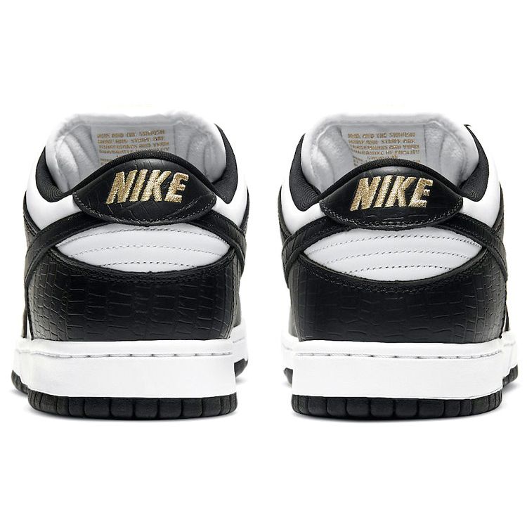 Supreme x Nike Dunk Low OG SB QS Black Unisex Sneakers White Metallic-Gold DH3228-102