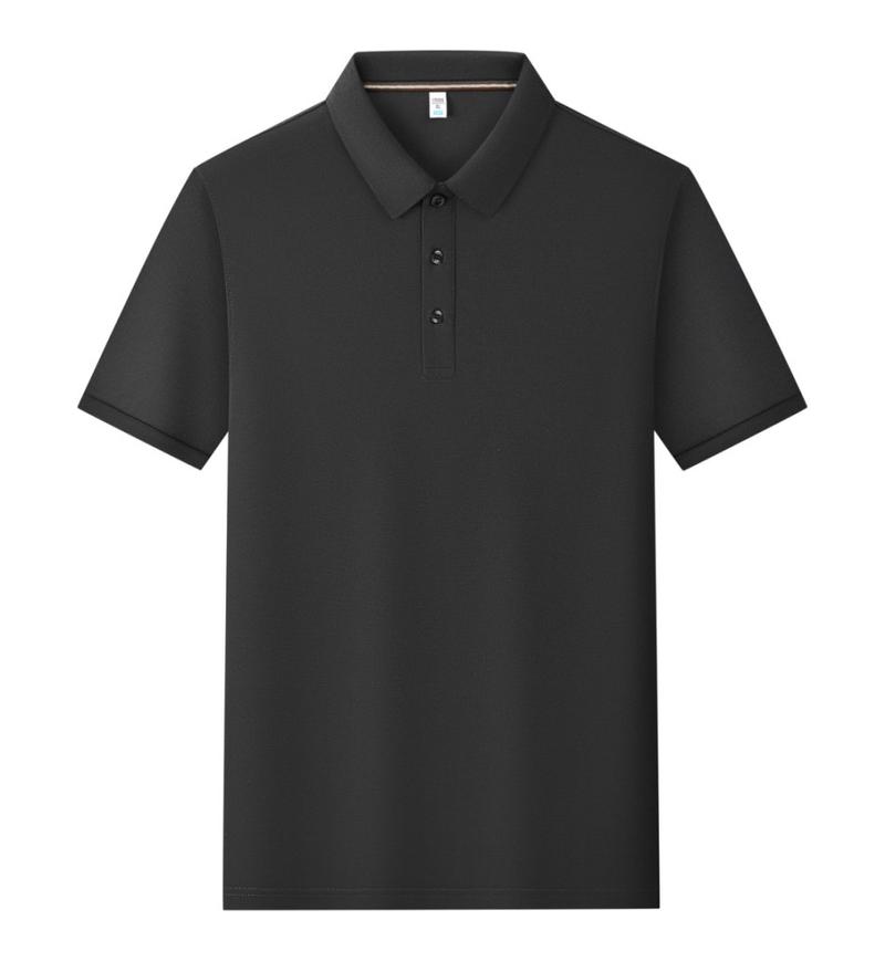 Летняя мужская и женская футболка с коротким рукавом и лацканом, однотонная, YG-688