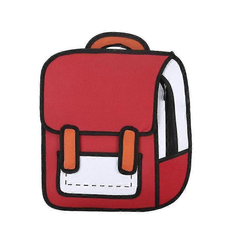 Creative Women 2d Drawing Backpack Cartoon School Bag Teenager Girls Daypack - SNNGV