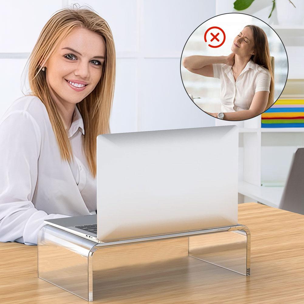 Acrylic Monitor Stand Clear Monitor Riser Desk Laptop/PC/Multimedia Monitor Stand Clear Computer Monitor Stand Office Supplies