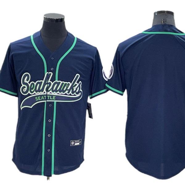 Ретро джерси с вышивкой в стиле кардигана «Сихокс»: Сотрудничество команд по американскому футболу и бейсболу