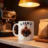 F-Caw-F Rooster Mug Ceramic Coffee Mug 400ml Hidden Message Tea Cup Sarcastic Gift for Tea And Coffee Lovers