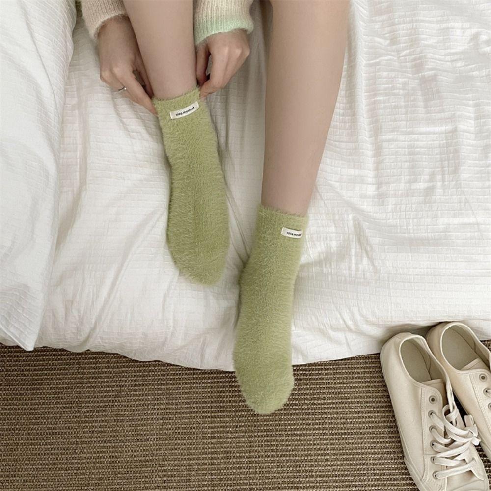 Winter Velvet Socks Warm Cotton Socks Thickened Mink Cashmere Socks  Women
