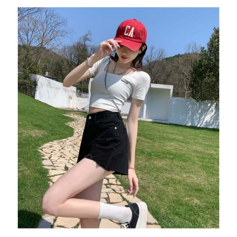 Джинсовые шорты женские тонкие летние модные повседневные брюки с высокой талией для похудения