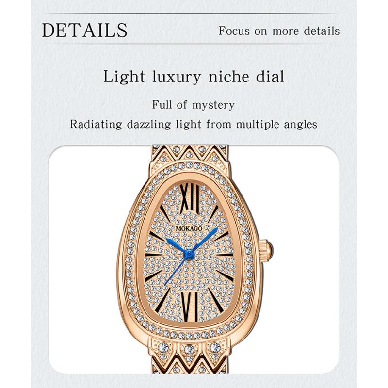 SANDA Ladies Watches Gifts Snake Head Watch for Women Luxury Fashion Steel Strap Quartz Wristwatches