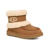 UGG Женские сапоги из овчины с круглым носком, короткие, до середины голени, зимние, каштановые 1145410-CHE