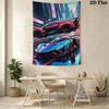 City Sports Car Pattern Home Decor Tapestry, Wall Hanging, Decorative RV Wall Cloth.MGT0918135