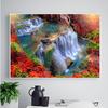 5d Diy Diamond Painting Waterfall Natural Landscape Full Round Cross Stitch Diamond Embroidery