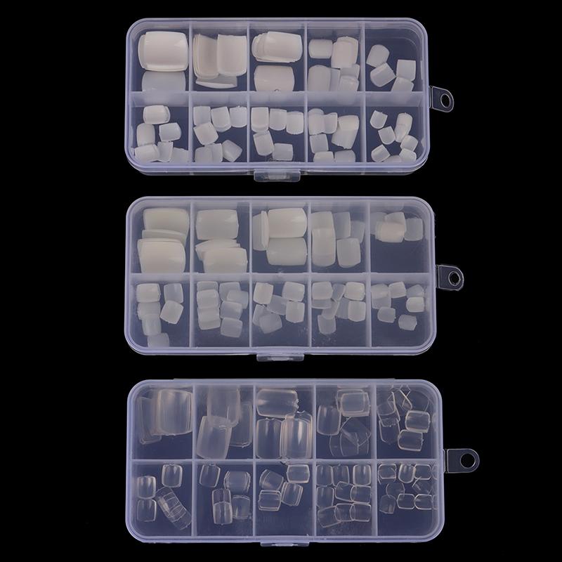 100 шт. Акриловые накладные ногти на ногах, накладные ногти, искусственный маникюр, украшение для ногтей