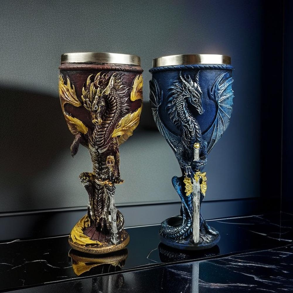 Nordic Dragon Goblet Stainless Steel Beer Mug Creative Viking Wine Cup Man
