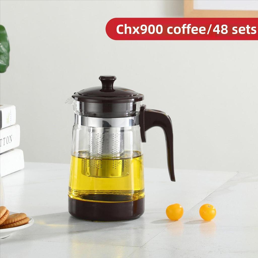 Чайник из термостойкого стекла большой емкости с фильтром для чая Кунг-фу