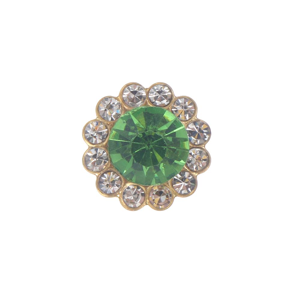 10PCS DIY Craft Sparkling Flower-shaped Rhinestone Buttons Crystal Glass Stone Clothes Decoration