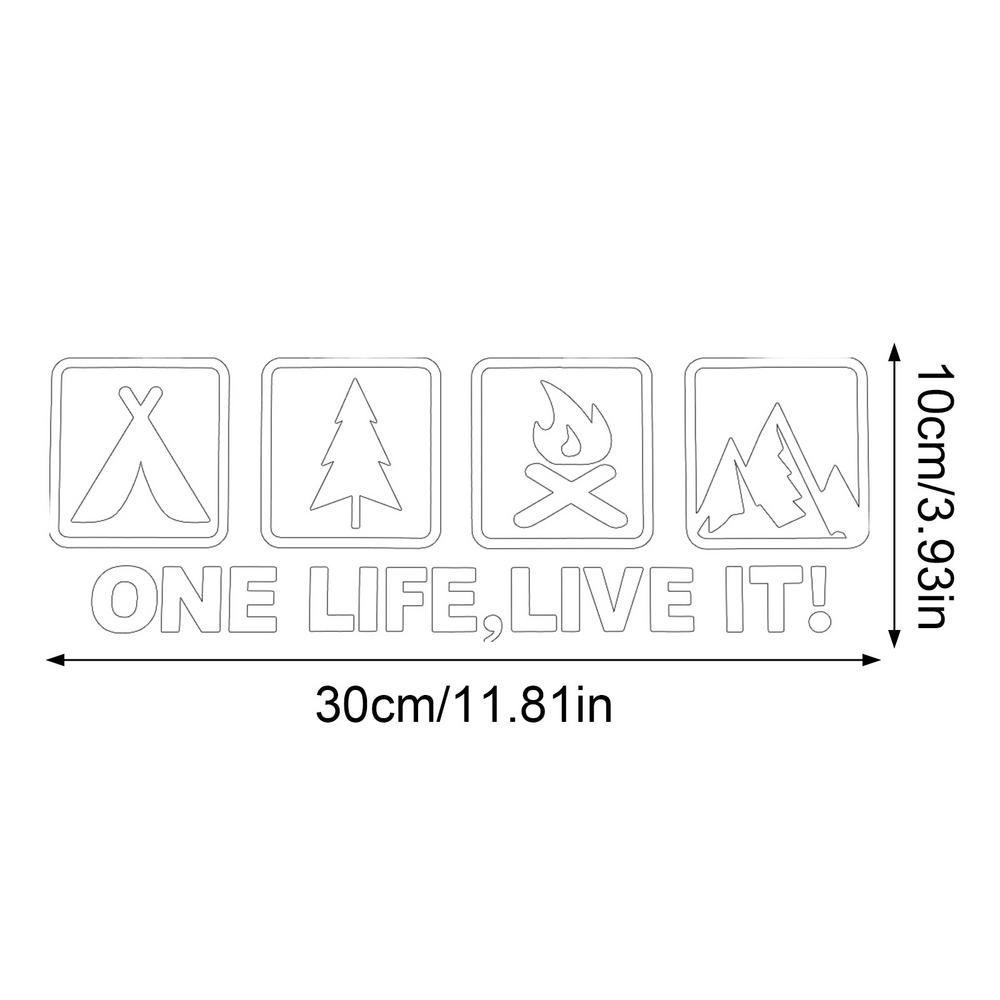 ПВХ кемпинг на открытом воздухе энтузиаст автомобиль наклейка дикое выживание четверная наклейка для окна автомобиля хвост кузова устойчивый к царапинам