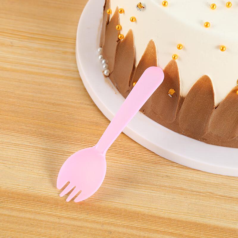 Disposable Plastic Cake Fork and Spoon Set