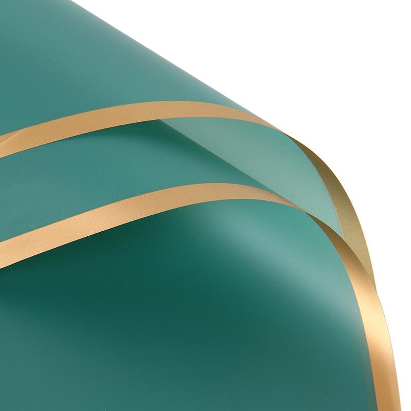 20 шт./упак. Цветочная упаковочная бумага с золотой каймой, роза в корейском стиле, полупрозрачная подарочная упаковка, цветочный букет, упаковочный материал