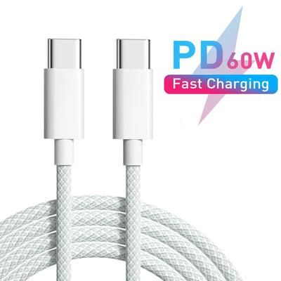 60 Вт PD USB Type C - Type C кабель для передачи данных для iPhone 15 Xiaomi Poco Быстрая зарядка USB C кабели Type-C телефон зарядное устройство шнур провод