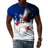 Christmas Atmosphere Original Pattern 3D Printed T-Shirt Christmas Eve New Year Clothing Comfortable Versatile High Quality Top
