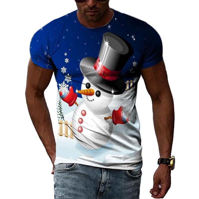 Christmas Atmosphere Original Pattern 3D Printed T-Shirt Christmas Eve New Year Clothing Comfortable Versatile High Quality Top