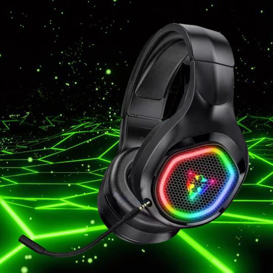 Игровые наушники с низкой задержкой, 7.1-канальный объемный звук, вращение на 360 градусов, проводная гарнитура с шумоподавлением
