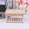 1:12 Миниатюрный кукольный домик Неокрашенный деревянный стол с ящиками Мебель Аксессуары