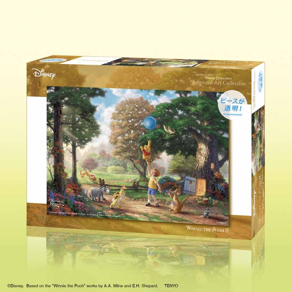 Tenyo в серии витражного искусства Gyutto Пазл Дисней Винни-Пух Винни-Пух II с сервисной картой (Теньо) [Сделано в Японии] 500 деталей (25x36см)