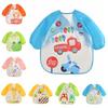 Waterproof Long Sleeve Strap Coat Cartoon Pattern Dirt Proof Feeding Burp Cloths Baby Eating