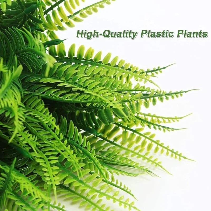 Outdoor Artificial Plants Eucalyptus Branches UV Resistant Faux Leaves Faux Shrubs Indoor Decor Garden Potted Porch Fence Decor