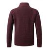 Осень-зима теплый кардиган мужские флисовые свитера на молнии куртки Slim Fit вязаный свитер пальто