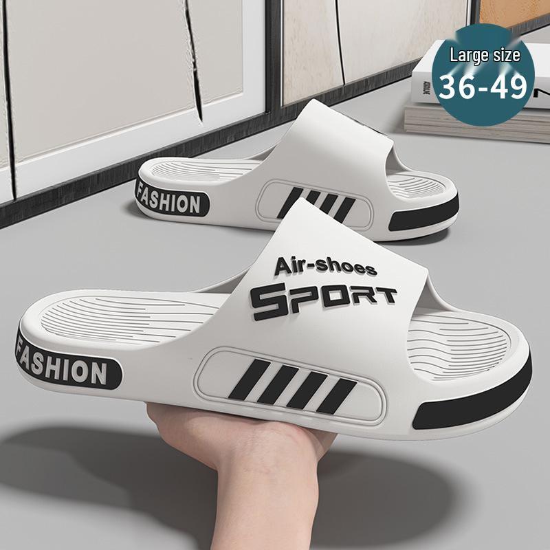 Мужские летние спортивные уличные нескользящие шлепанцы на толстой подошве