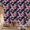 White and red tulips wallpaper for living room and bedroom 50x1000