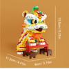 Creative Series Chinese Style Lion Dance Ornaments Toy, Creative Assembled Building Blocks Small Particle Assembled Toys
