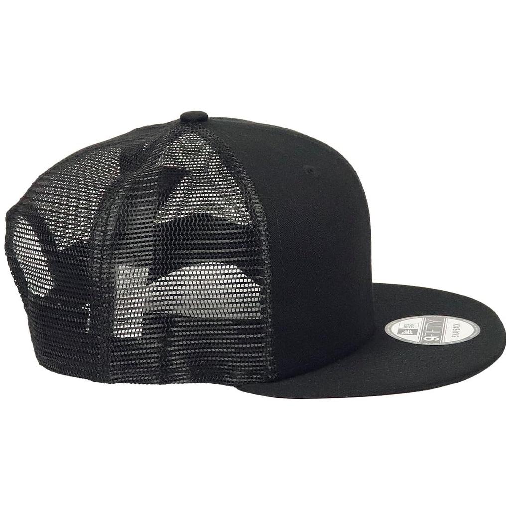 New Era 9FIFTY Mesh Solid with 99HeadwearShop Standard Men's Cap, Color, Sticker, Fit, Black, [Used]