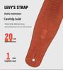 Кожаный гитарный ремень Levy's Li Weisi для электро-, акустической или бас-гитары - MS12/26 Ремень для плеча Rock