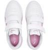 Puma Evolve Court V Jr Versatile Comfortable Low-Top Kids Skate Shoes Kids Sneaker White Pink 404315-02