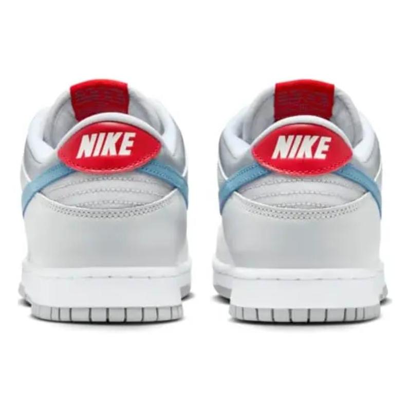 Nike Dunk Low удобные и универсальные низкие кеды для скейтбординга унисекс серебристо-синие HF0391-001
