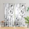 2 шт., шторы с геометрическим узором и цветочным рисунком, степень затемнения 30%, подойдут для гостиной, спальни, кухни и для украшения дома.