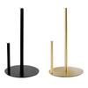Golden Double Pole Kitchen Tissue Holder Desktop Cling Film Storage Rack Non Perforated Metal Hand Towel Roll Paper Holder New