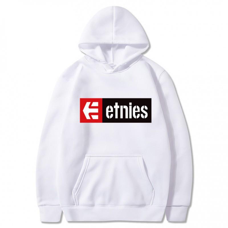 European-American Skateboarding Etnies Trendy Fleece Hoodie, Loose-Fit Plus Size, Outdoor Sports Streetwear.