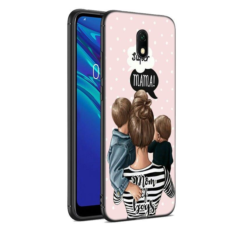 Красивый чехол для мамы, дочки и сына для Xiaomi Redmi 7 7A 8A 9i 9A 9C 10 10A 10C K20 Note 5 6 Mi 8 9 9T Pro A2 Lite A3 6X Mix 3